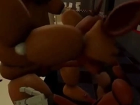 Foxy sucks freddy's cock