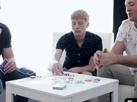 Family heated poker match: whoever loses has to give up their hole to the other two!