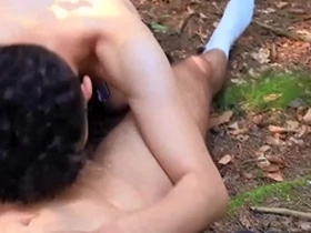 Fruit salesman meets a guy who buys all of his stock in exchange with a nice fuck in the forest - bigstr