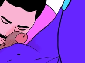 Huele la gran verga del impostor y luego la chupa - porno gay de among us