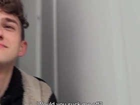 Slim dude doesn't need much to get convinved to get fucked by a horny guy he just met - bigstr