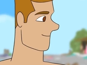 Desenho na praia fazendo um sexo gay