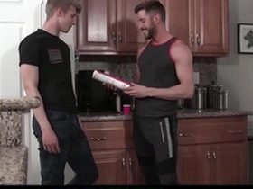 Litle jock swallowing his stepdad's sausage - johnny ford, jace madden