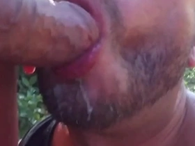 Gay cruising public outdoors cumshots compilation