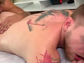 Brogan gives me a massage and ass worship! he rims my fat ass and we suck each other's big cocks - steve rickz