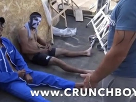 Straight workers sucked by a gay in work street public