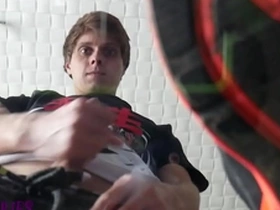 Pov: hot twink makes you worship his sneakers and cums on you