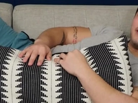 Muscular jocks  threesome gay sex after workout