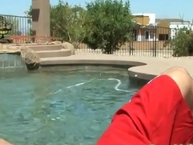 Jacuzzi fooling around turns into sex with twink and jock
