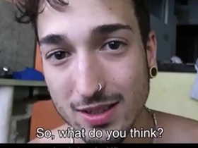 Gay spanish latino guy paid to fuck straight married guy for cash inside abandoned building