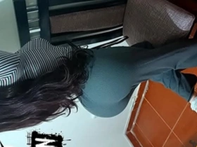 Fucking a big ass venezuelan while decorating the store for halloween