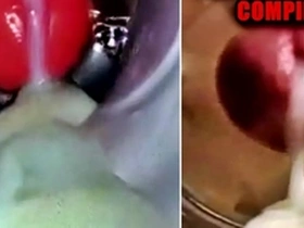 Close-up fuck and cum inside! big gay compilation / fleshlight cum