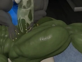 Muscle furry gator massage