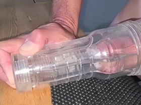 Filling my fleshlight with my hot cum (sorry for moaning;-)