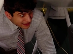 Black boss fucks naughty office clerks in the office