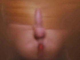 Cock gets hard and explodes from anal prostate stimulation