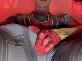 Jakipz captain cum and superhero cosplay