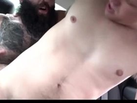 Hunk step daddy and twink step son fuck in car - markus kage, brent north