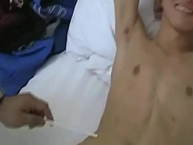 Slim asian guys roped handjobs