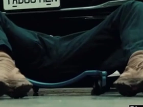 Closeted car mechanic fucked rough by his buddy