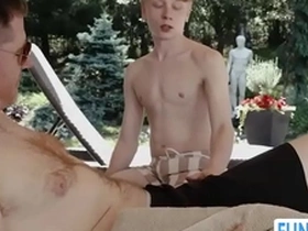 Tall and muscle stepdad cant stop pounding twink gay outdoor