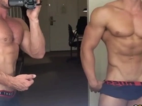 All american teen jerks his muscle cock & cums