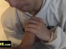 Latin leche - lucky stud meets cute skater boy and makes him suck his hard cock in a hotel
