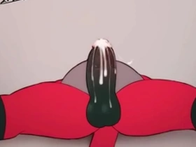Incineroar sucking his own cock