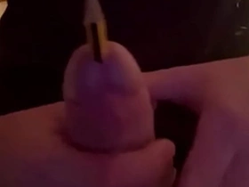 Teen sounding with pencil and brush
