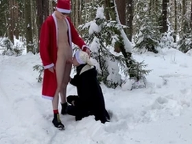 Twinks matty and aiden naked outdoor blowjob in the winter for christmas