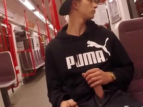 Jerking in the subway and handjob - thomas fiaty