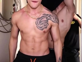 Fuck me, bro! gym bros hook up on set!