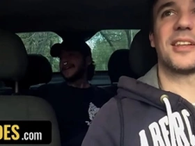 Hot driver jonas matt agrees to give chiwi black a ride if he gives him his asshole - dick rides