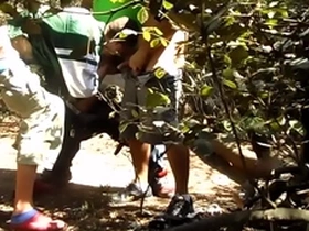 Crussing threesome and caught