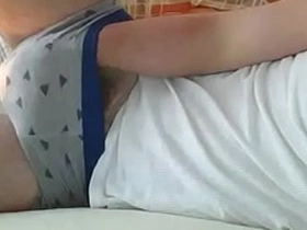 Balls boucing while masturbating