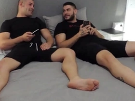 Straight friends watching porn - magic javi & ricky blue
