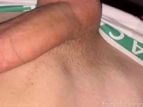 Hot cumshot after a good workout
