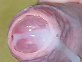 Close up cumshot pov