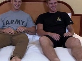 Activeduty straight & sexy military muscle hunks bareback fuck
