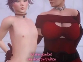 Animation shemale milf fucks obedient guy in the anal, hot futanari sex