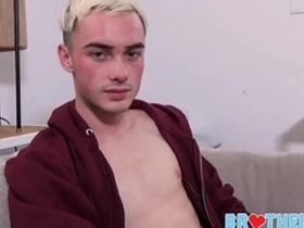 Blonde virgin twink step brother fucked by jock step brother after accidentally taking 's boner pov