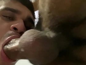Nicely sucking the skinny big dick