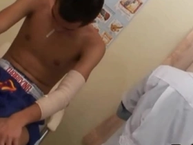 Slim asian barebacked by doctor for jizz after exam