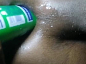 Anal sex with a dildo and sex toy bedtime