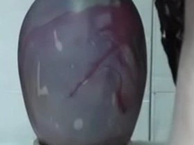 Huge insertion gapes his ass