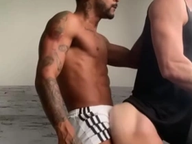 Caio&ian: black stud eats and fucks his bf's white bubble butt