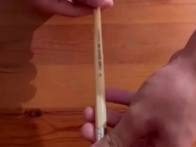 Sounding and cumshot with a stick