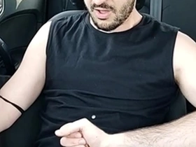 Xisco jerking inside the car full video