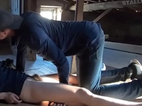 Sexy young couple cute kissing before rough sex
