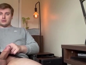 My huge chubby boy cock wont stop erupting cum!